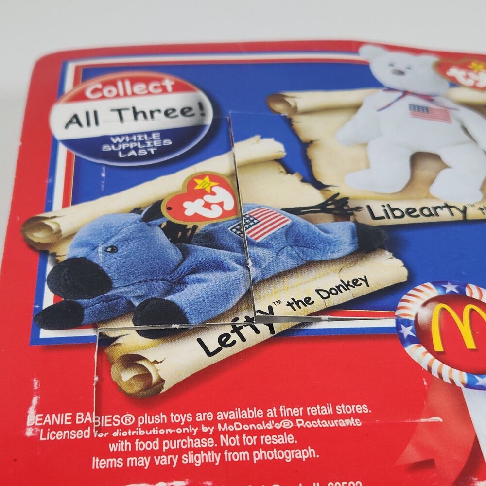 Vtg McDonald's TY Beanie Baby Liberty the Bear 2000 with original packaging - Picture 9 of 9